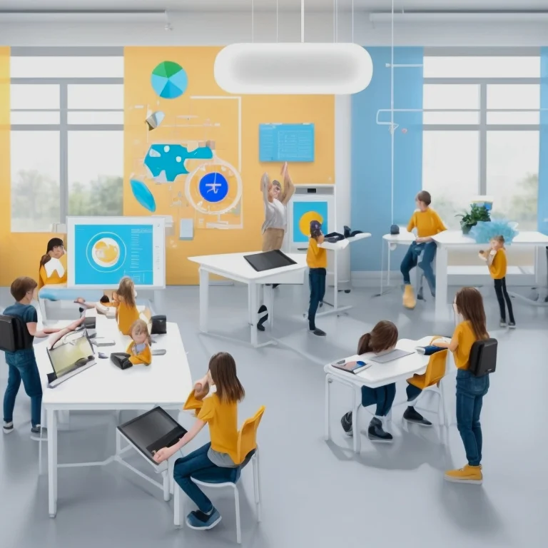 AI Learning Lab Arbeitsplatz mit digitalen Tools